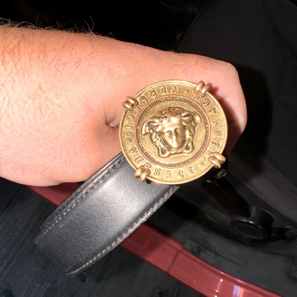 Black and gold versace belt - Picture 1 of 2